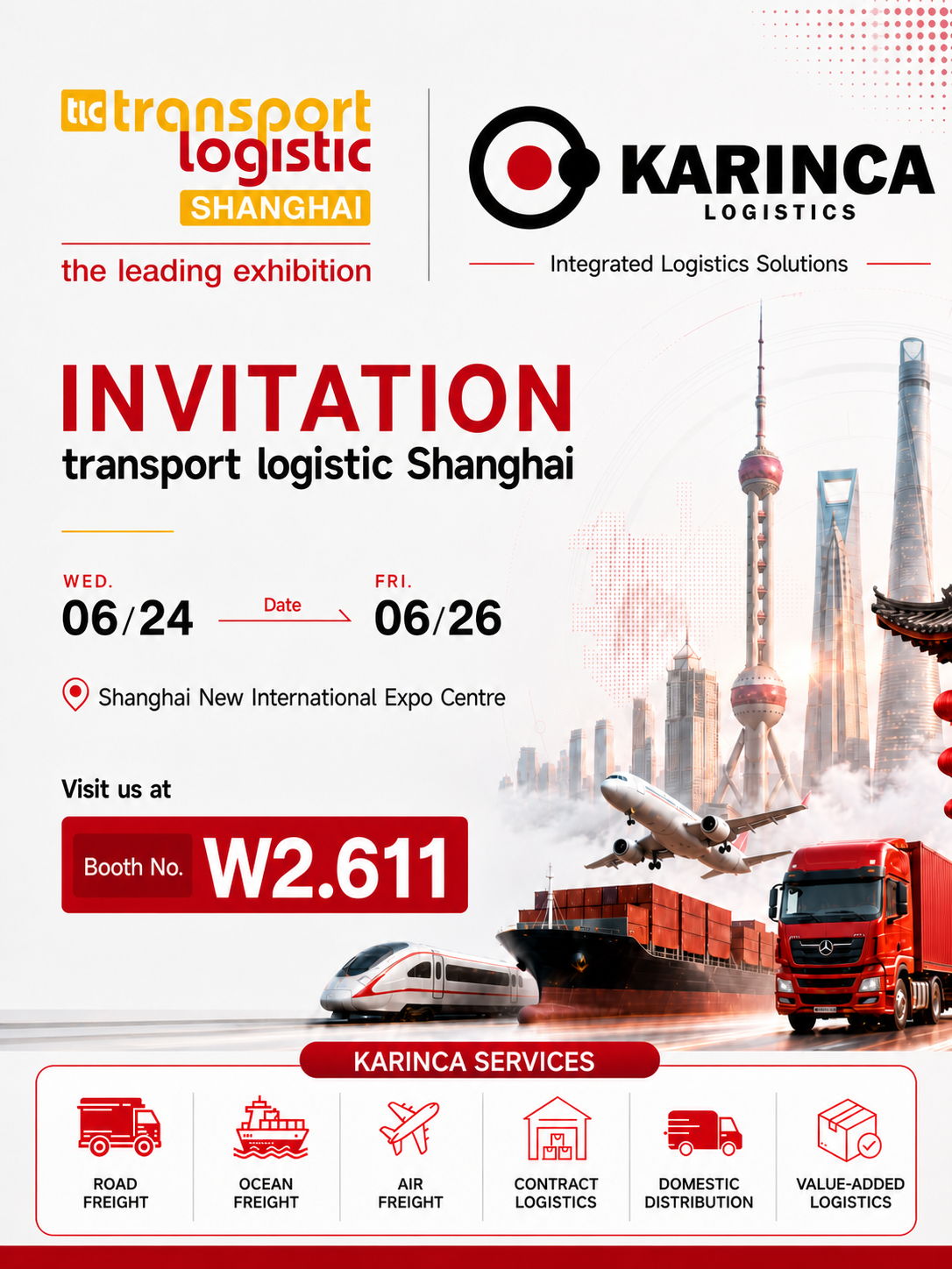 KARINCA Lojistik transport logistic China 2026 W2.611 stant duyurusu